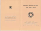 #1364  First Day Ceremony Program 6c American Indian Stamp with Autograph