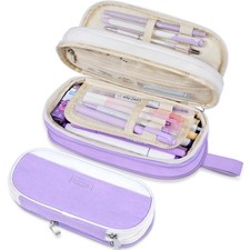 Large Pencil Case, Expandable Pencil Bag Pouch, Pen Bag with Zipper