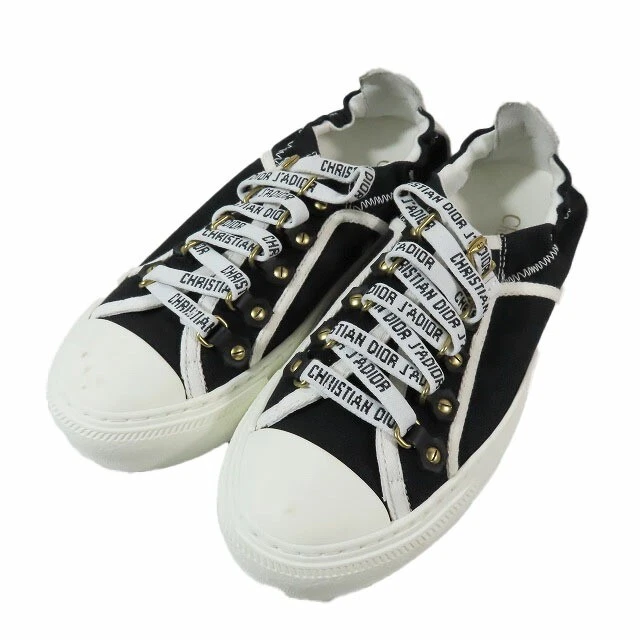 Baskets basses Christian Dior WALK N DIOR toile coupe basse logo froncé Th