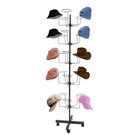 Rotating Hat Display Rack Free Standing Metal Floor Caps Headwear Stand ...