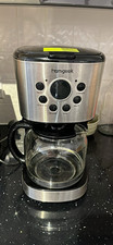 homgeek Programmable Filter Coffee Machine Timer Glass Carafe Black/Silver