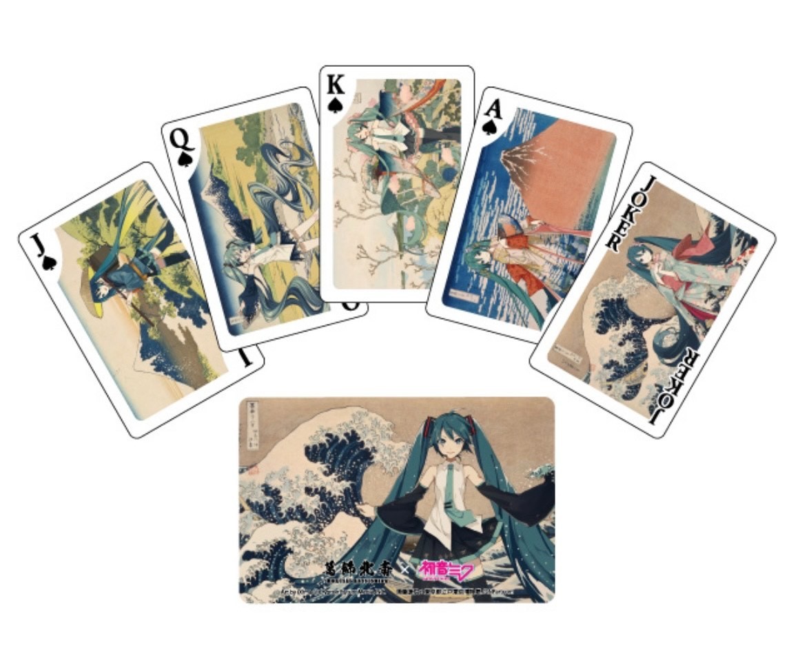 Katsushika Hokusai x Hatsune Miku Playing Cards