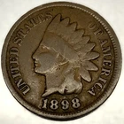 1898 Indian Head Cent Penny Good Condition 1c One Cent US Coin- 2524