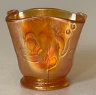 ** VINTAGE ** Fenton Marigold Carnival Glass Kittens/Cats Toothpick Holder