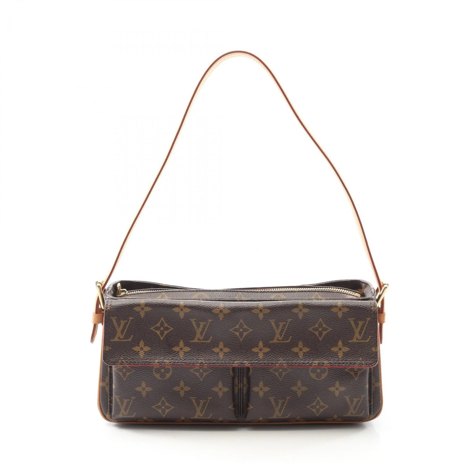 LOUIS VUITTON（LV） Borsa a tracolla Louis Vuitton Vivacite MM M51164 Monogram tela marrone usata donna