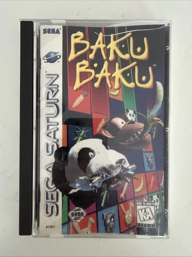 RARE Vintage Baku Baku (Sega Saturn, 1996) Complete Video Game