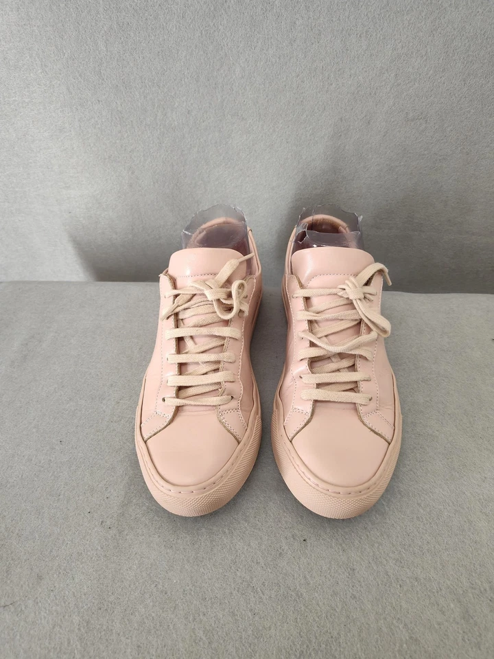 Common Projects Achilles Low Women Sneakers 35 Pink Leather Casual Shoes - Image 2 of 4