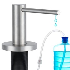 Upgraded Kitchen Sink Soap Dispenser, Brushed Nickel, Stainless Steel Pump