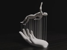 Ungebunden Skulptur | Minimalistische Figur | Abstrakte Körperstatue | Design