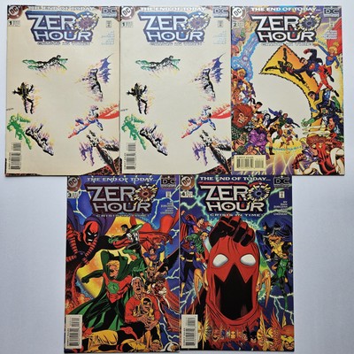 VTG Lot Of 5 ZERO HOUR CRISIS IN TIME 1-4 #1 #2 #3 #4 Comic Books DC 1994 VF-NM 
