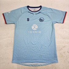 Surridge Essex Eagles Home Cricket Blue Jersey Iqoniq Athletic Shirt Men's Sz L