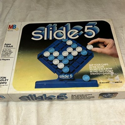 Milton Bradley Slide 5 1980 Vintage Strategy Game *Complete*