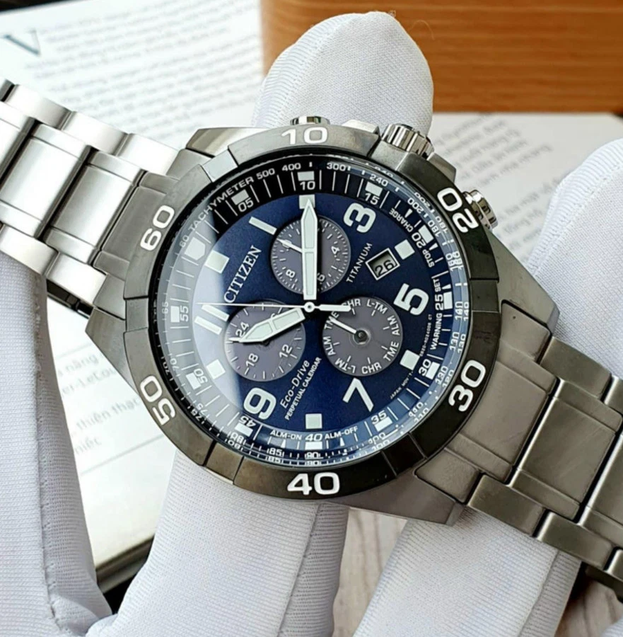 Citizen Brycen Super Titanium Eco-Drive Sport Chronograph Men's Watch BL5558-58L - image 2 of 4