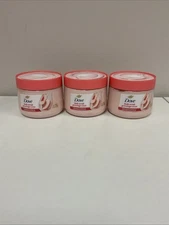 Dove White Peaches & Crushed Rice Body Scrub 15oz - New - Lot Of 3 B31-28