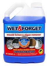Wet & Forget Mould Algae Lichen Remover Outdoor Patio Cleaner Scrub Free 2L 12.50 per litre