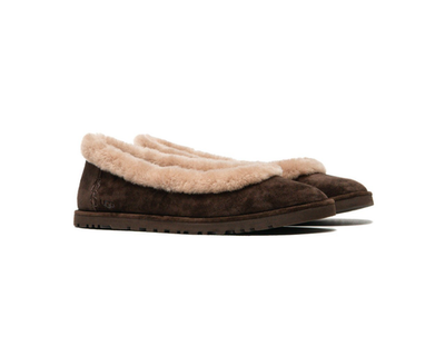 UGG Zora Ballet Flat Dusted Cocoa 1178111-DDC Women's Size New | eBay