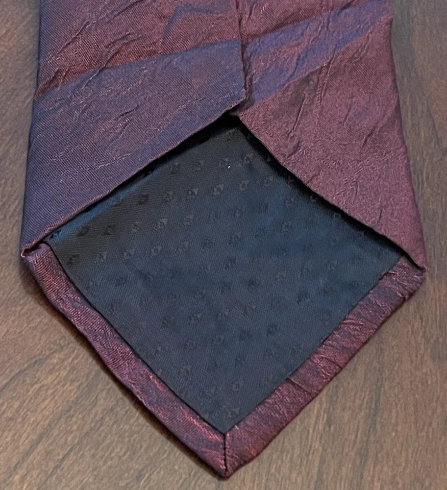 Corbata de cuello Kenneth Cole Collection Borgoña 100 % Seda para hombre hecha en EE. UU. Foto 2 de 4