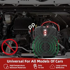 2Pack Ultrasonic Rodent Repellent for Car Engines with Strobe Light