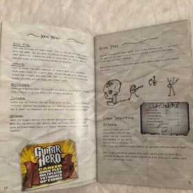 Guitar Hero  Manual Only. Play Station 2. Pre-owned.