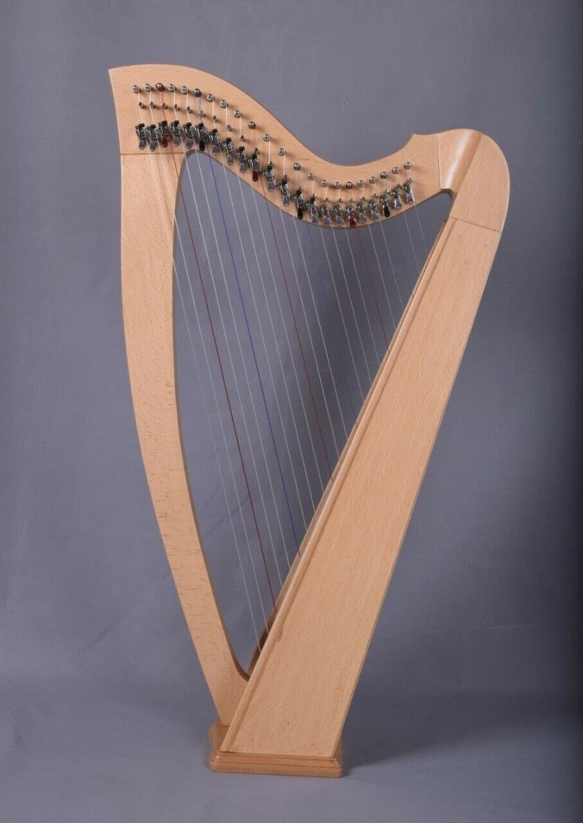 22 Strings Detachable Leg Celtic Lever Irish Harp Made with Solid