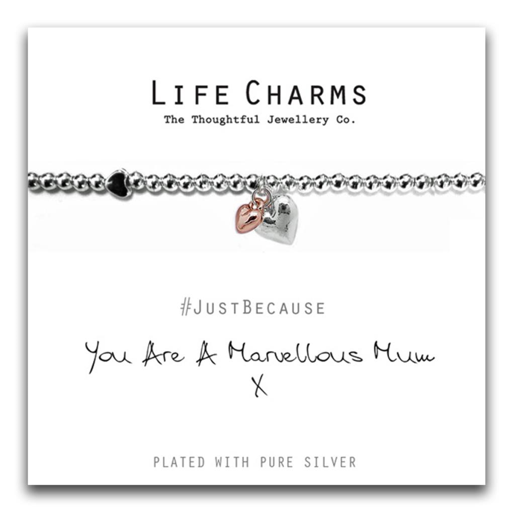A Marvellous Mum Bracelet – Life Charms Silver Plated Jewellery Gift For Her