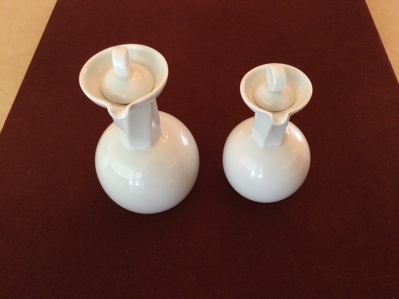 Vintage German Thomas White Porcelain Cruet Set