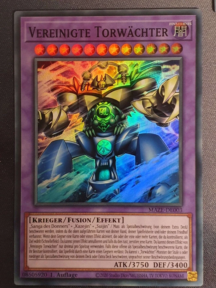Yugioh Torwächter Mega Set 1. Auflage Neu deutsch Sanga Suijin Kazejin Fusion - Bild 4 von 4