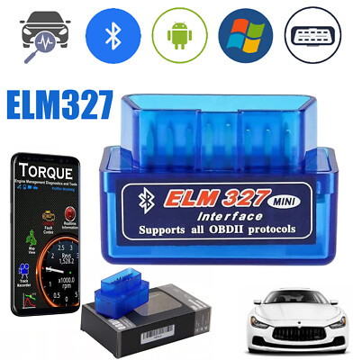 Car Bluetooth OBD2 OBDII ELM 327 Scanner Code Reader Automotive Read Tool