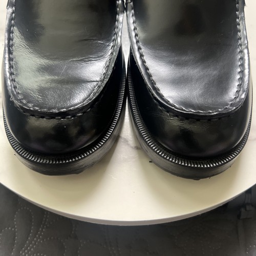 By Far Rafael Almond-Toe Slip-On Loafers Genuine Leather Women Black SZ 37 Prepp - Picture 7 of 16
