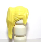 Lego Hair Wig For Female Girl Minifigure Long Yellow Blonde Ponytail Bangs