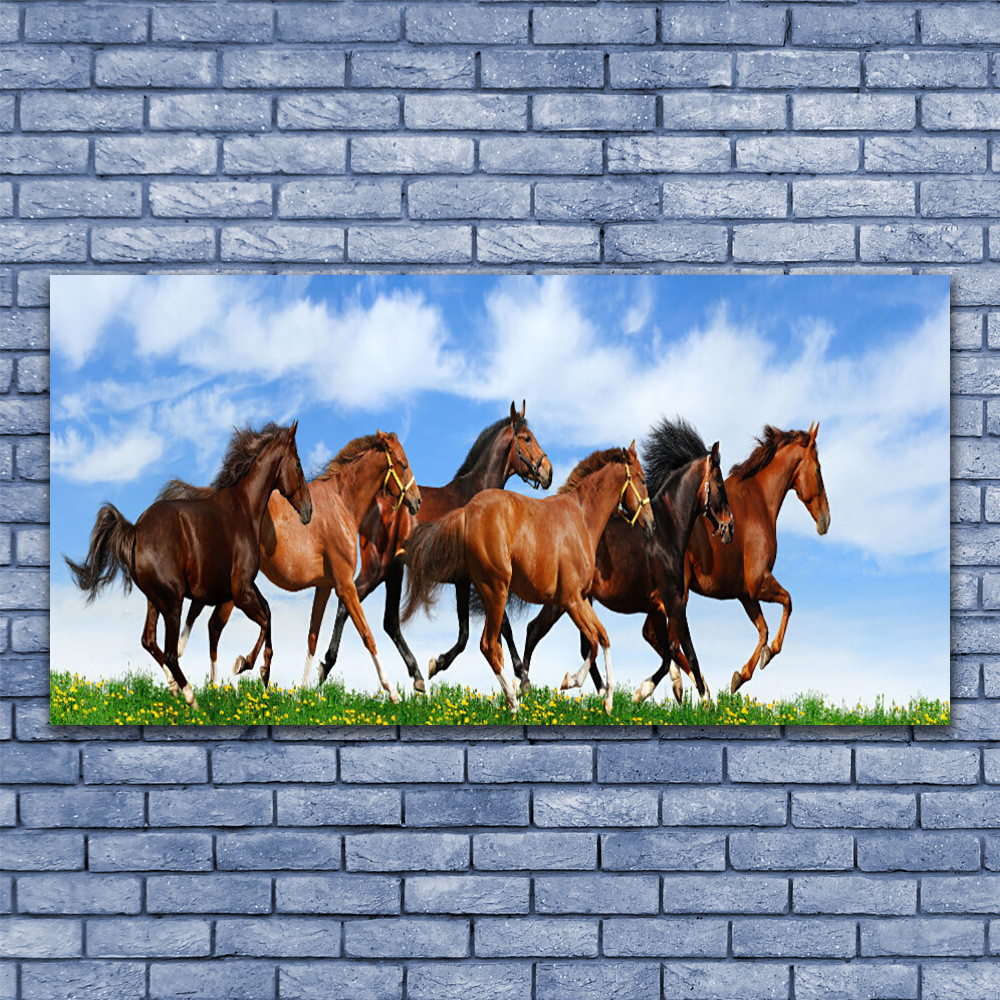 Photo sur toile chevaux 140x70 cm pour créer une ambiance nature dans votre salon