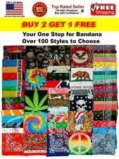  NEW COTTON PAISLEY PRINT DESIGNS SCARF BANDANA HANDKERCHIEF HEAD WRAP WRISTBAND