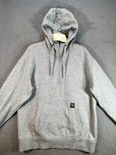 Ariat Rebar Hoodie Mens Medium Grat 1/4 Zip Workman Fleece Sweater Construction