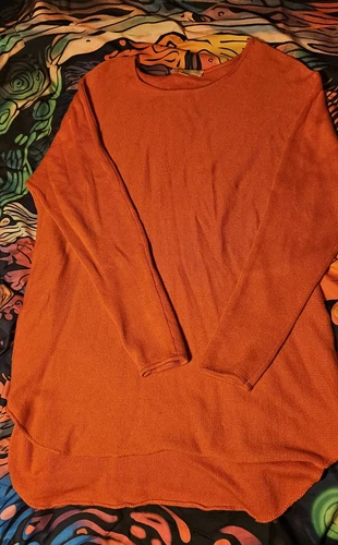 Felpa Michael Kors donna grande arancione tramonto girocollo maglione cerniera oro