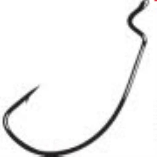 Gamakatsu 58412 2/0 Ewg Black Worm Hook X-Wide Gap 6CT