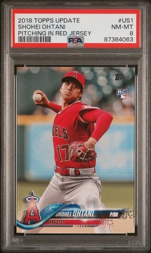 2018 Topps Update Shohei Ohtani #US1 PSA 8