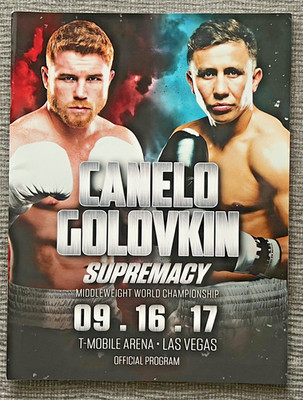 Canelo Alvarez vs GGG Gennady Golovkin Supremacy 2017 Boxing Fight Program