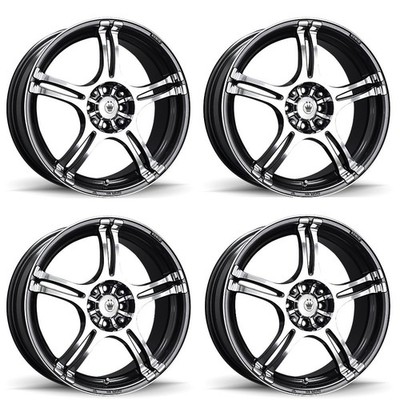 Set 4 17'' Konig 48A Incident 17x7 Wheels 4x100 4x4.5 40mm Rims 48A-1N77D04406