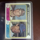 Topps 1974 1973 Strikeout Leaders #207 Nolan Ryan Tom Seaver Baseball Card