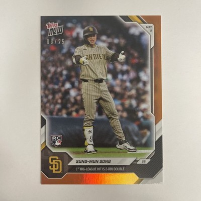 2025 Topps Now Sung-Mun Song #166 RC Rookie 1st Hit Orange 08/25 PADRES