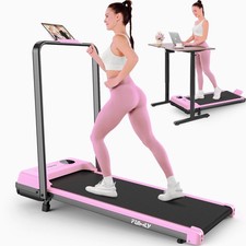Upgrade Walking Pad Treadmill with 12 Incline  Handle Bar