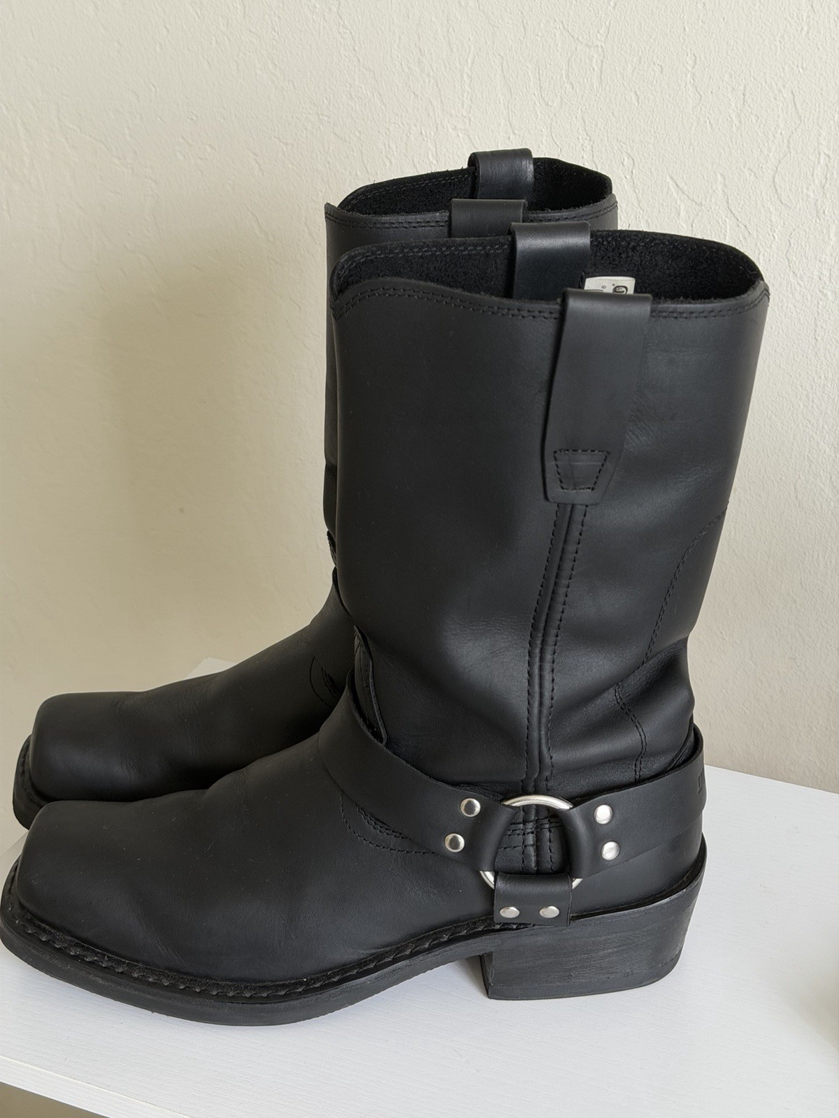 DURANGO Black Square Toe Engineering Harness Boot… - image 5