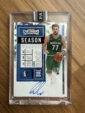 2020-2021 Panini Contenders Luka Dončić Veteran Season Ticket Auto Black Box 1/1