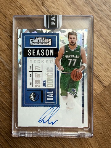 2020-2021 Panini Contender Luka Dončić Veteran Season Ticket Auto Black Box 1/1