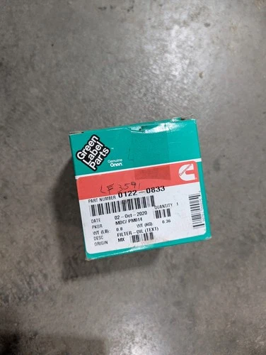 Genuine Cummins Onan Green Label Parts Oil Filter 0122-0833