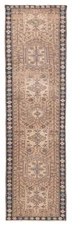 2'4" x 8'4" Vintage Hand-knotted Runner Rug Traditional Oriental Wool Carpet