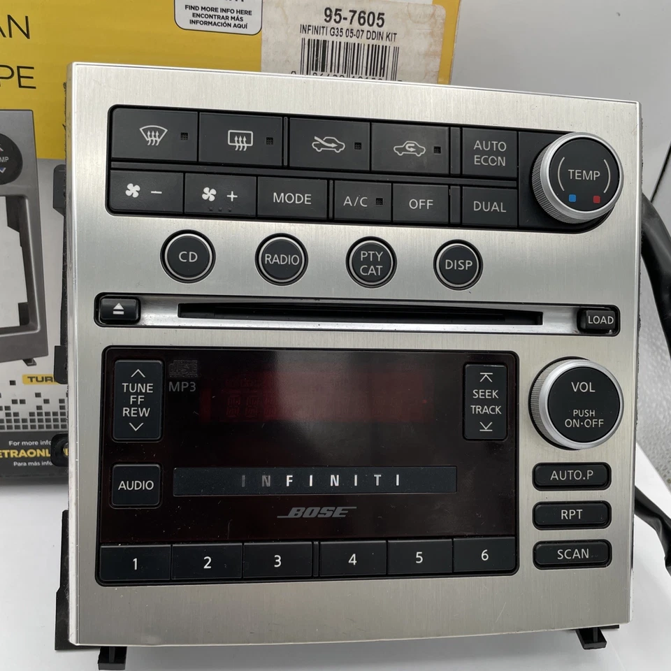 Metra Installation Kit for Most 2005-2007 Infiniti G35 Vehicles Silver W Display - Image 2 of 4