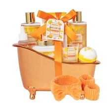 Orange Scents spa gift set Great Gift Lemon Spa Gifts for girls, Bo... Fast Ship