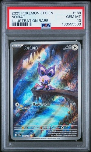 2025 POKEMON JTG EN-JOURNEY TOGETHER ILLUSTRATION RARE #169 NOIBAT PSA 10