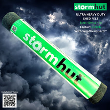 Shed Roof Felt 10m x 1m (GREEN) Heavy Duty with WeatherGuard